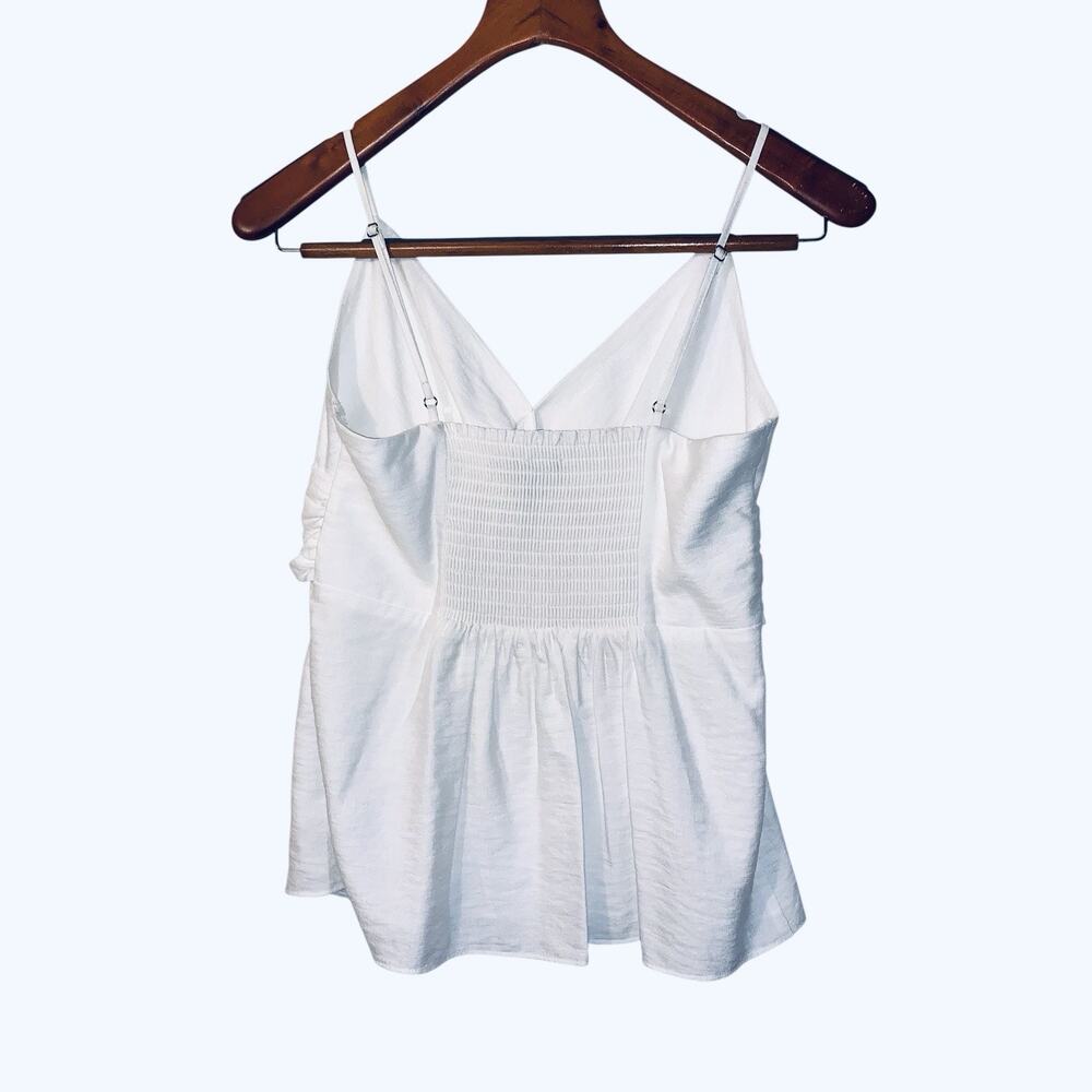 Vintage Y2K Banana Republic White Twisted Cami Top Babydoll Indie Clean Girl P/M - Picture 3 of 7